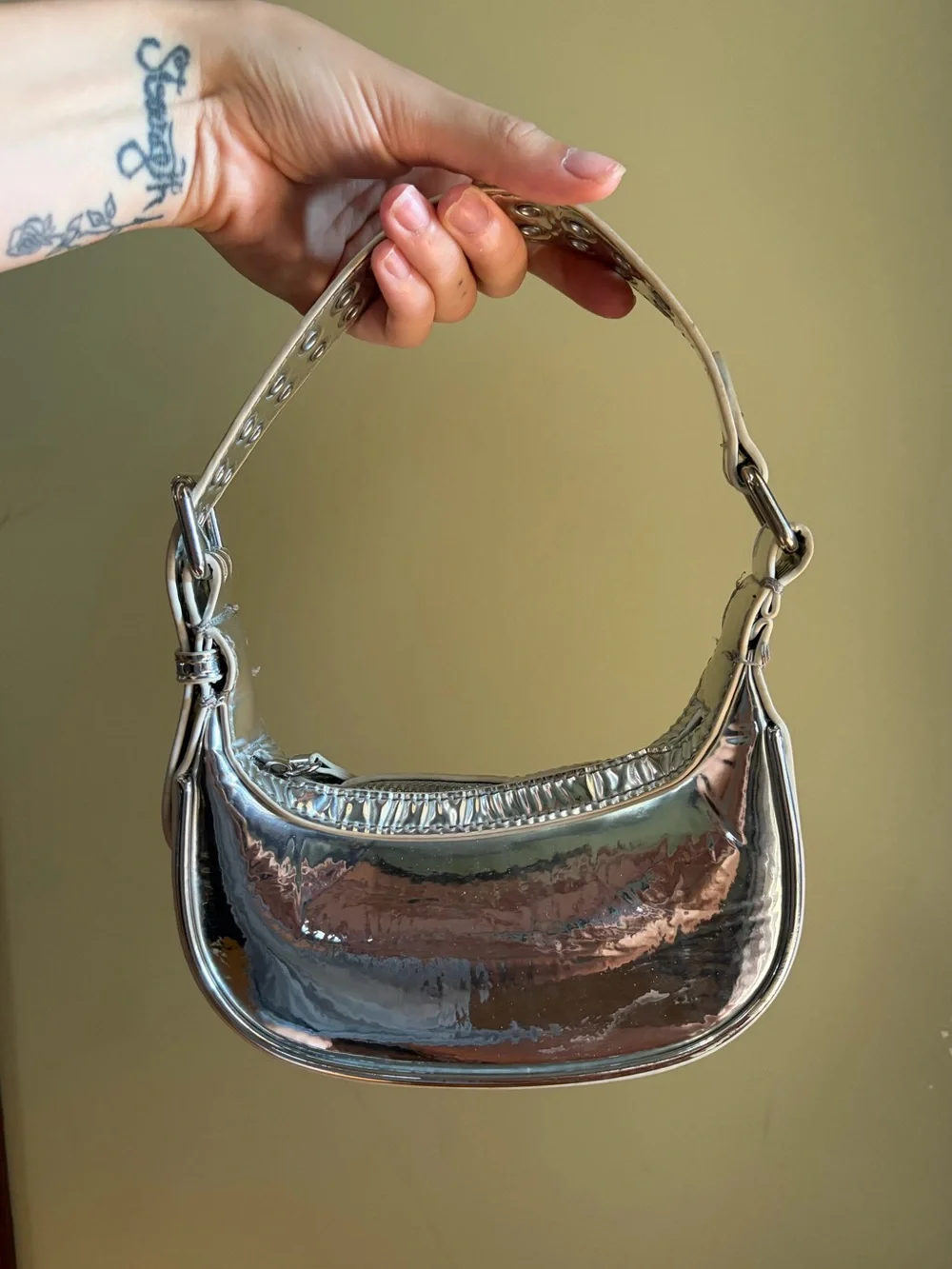 Urban Outfitters Metallic Silver small Shoulder Bag